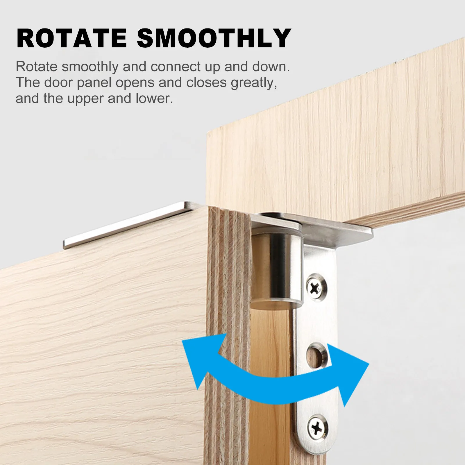 Stainless Steel Hidden Cabinet Hinges 2PCS Smooth Rotation Butt Hinge for Cupboard Window Door Furniture