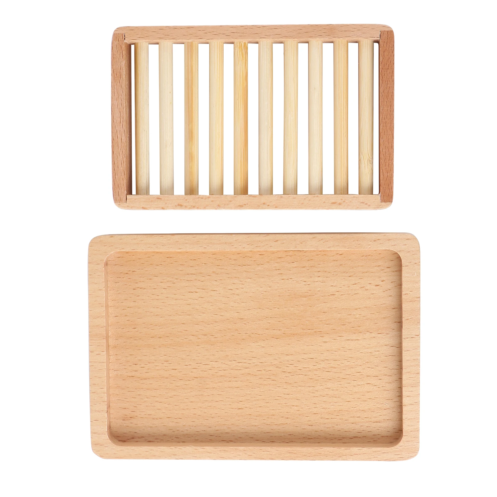

Wooden Holder Draining Hollow Wood Soap Tray Bamboo Dish Long Use Easy Clean Shower Soap Dish Bathroom Kitchen