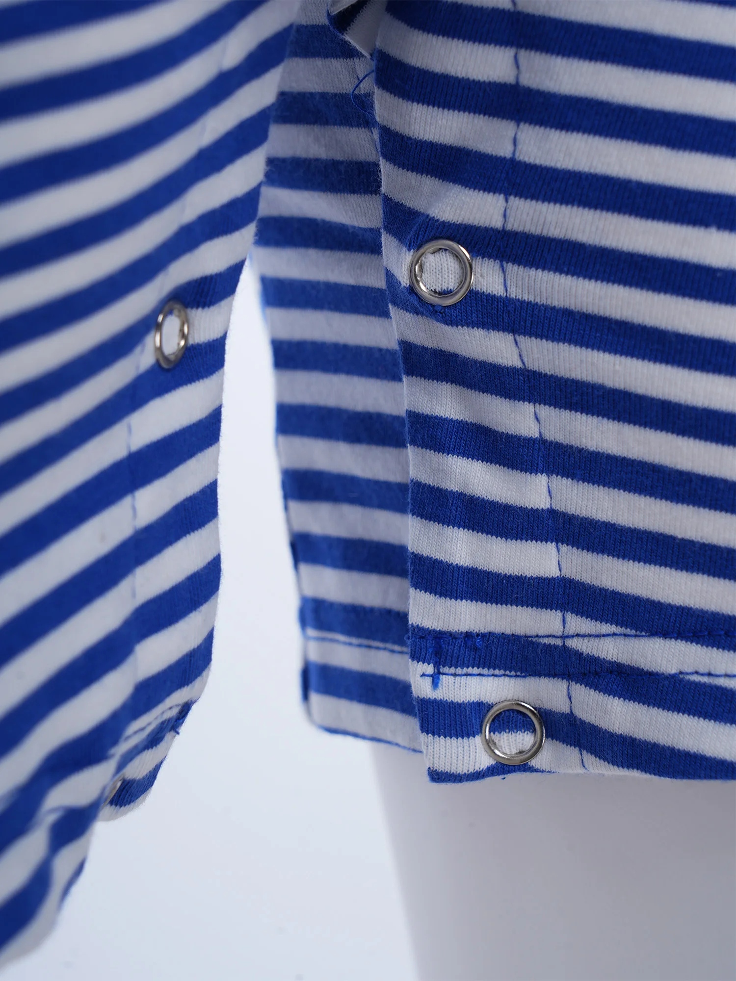 Men Striped Short Sleeve Bodysuit Pajamas Turn-down Collar Buttoned Crotch Cozy Jumpsuits Homewear Loungewear for Leisure Time image 4