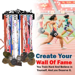 Medal Display Shelf Award Ribbon Organizer Running Iron Sports Award Medal Hanger Display for Gymnastics Runner Softball Soccer