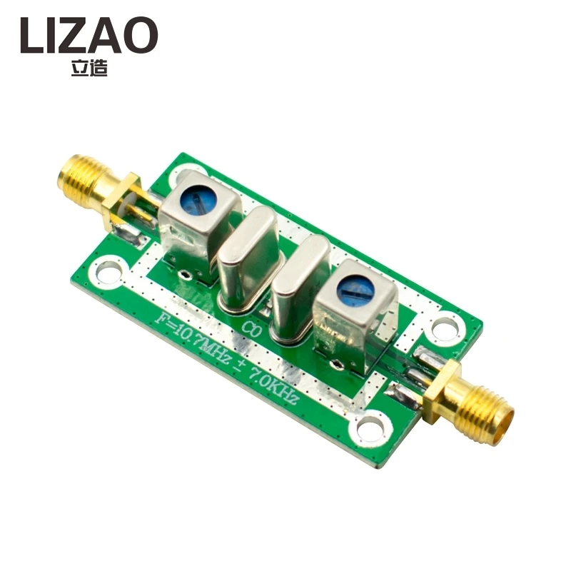 10.7MHz Quartz Crystal Bandpass Filter, Narrowband 10.7MHz ±7kHz for RF IF Signal Processing