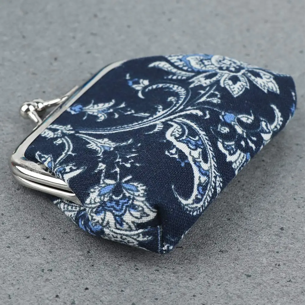 Retro Fashion Hasp Women Girl Flower Clutch Bag Small Wallet Card Holder Coin Purses