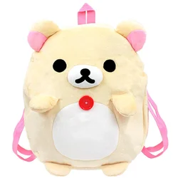 Cute Rilakkuma Korilakkuma with Ears Plush Backpack Bag Anime Bear Kawaii Rucksack Bags for Women Girls Kids Back Pack Backpacks