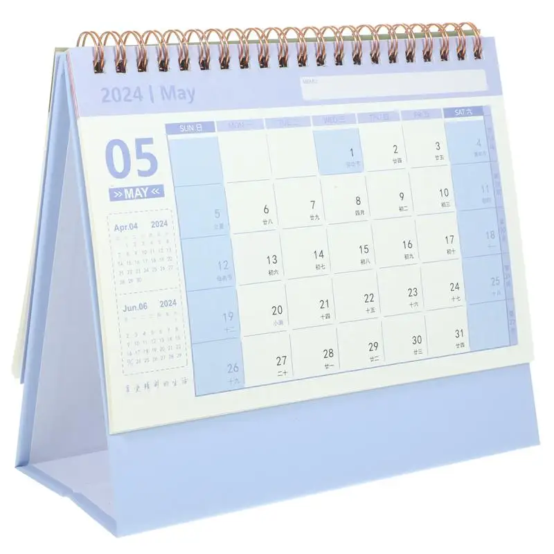 Desk Pad Calendar Block Calendar Desk 2024 Mini Ornaments Table Tabletop Vertical Decorative Office Gift Household