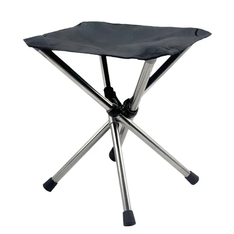 

Outdoor retractable folding stool portable Mazar stool camping chair stainless steel folding fishing stool