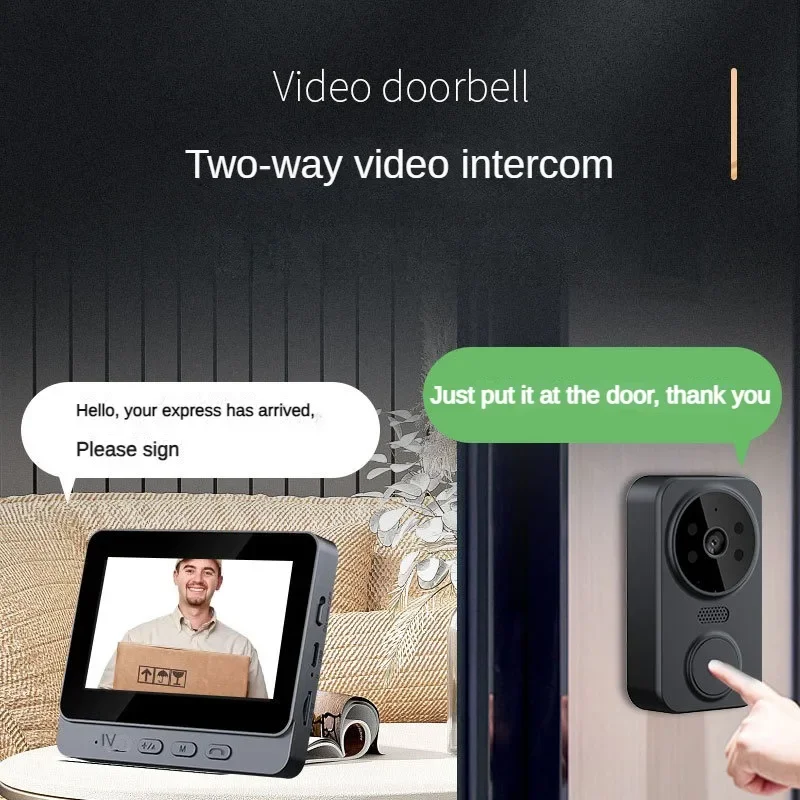 Security System Smart Wireless Video 4.3 Inch Screen Smart Ring Price Viewer Smart Door Eye Doorbell Camera Wireless Door Bell