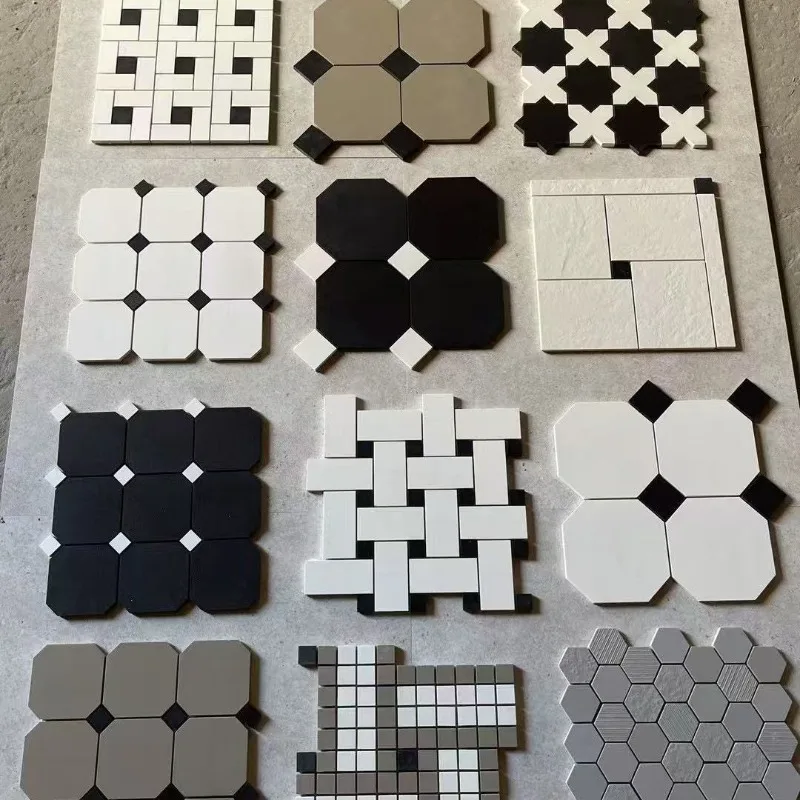 

Retro French home all-ceramic parquet whole body special-shaped cutting bathroom living room floor tiles
