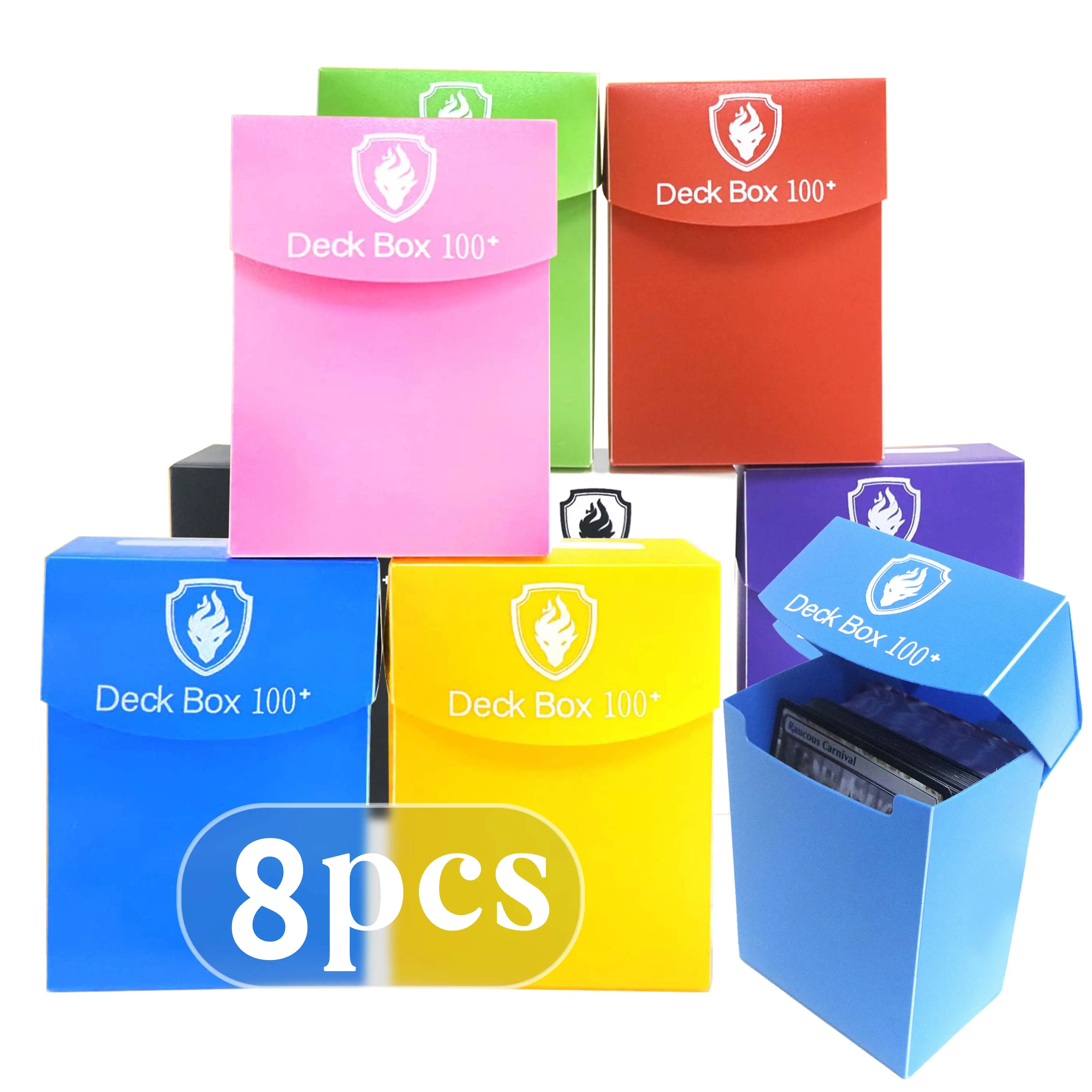 Combo Set Storage Box for Game/Sport Cards Commander Deck Case holds100+ Trading Cards/Material PP