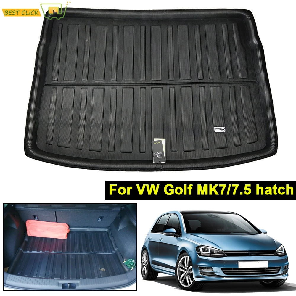 Rear Trunk Liner Boot Mat For Volkswagen VW Golf 7 / GTI R Mk7 Hatchback Hatch 2013 2014 2015 2016 Cargo Mat Tray Floor Carpet