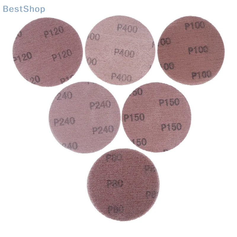 

10Pcs 5inch Hook & Loop Abrasive Dust Free Grid Sanding Paper 125mm Mesh Sanding Discs Anti-Blocking Grinding Sandpaper For Car