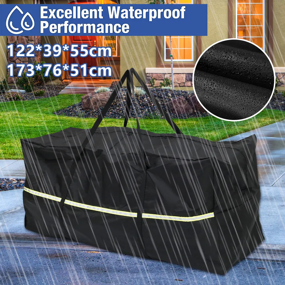 Outdoor Furniture Cushion Storage Bag Multi-Function Waterproof 210D Oxford Cloth Furniture Protective Cover Xmas Tree Organizer