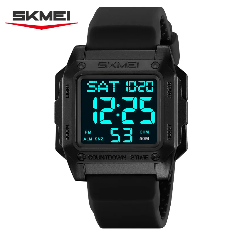 SKMEI 2454 Outdoor Sports Men's Digital Watch Men's Waterproof Countdown Calendar Weekly Clock Military Daily Watch Reloj Hombre