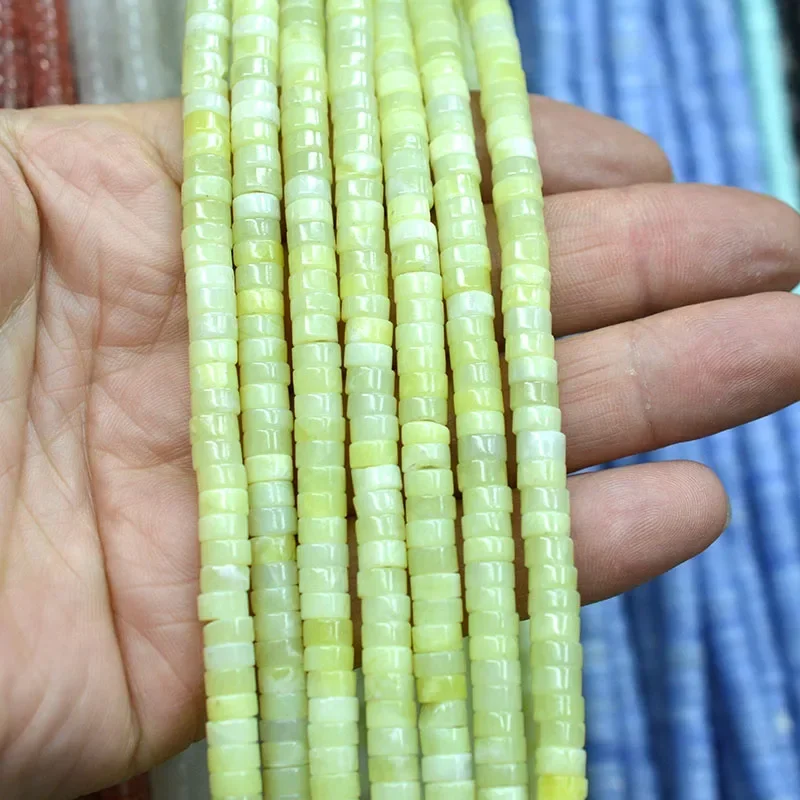 6x2mm Natural Stone Colorful Sea Sediment Jaspers Beads Flat Round Loose Beads For Jewelry Making DIY Bracelet Accessories15''