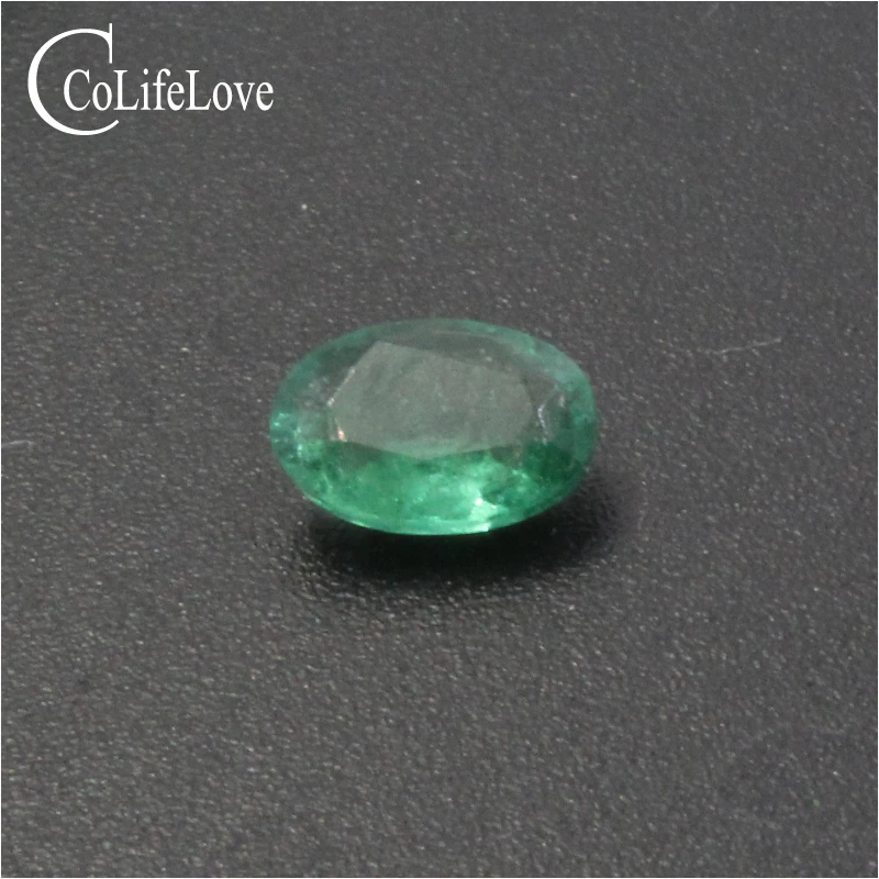 

100% Real Natural Zambia Emerald Gemstone 0.55ct 5mm * 7mm SI Grade Emerald Loose Gemstone Wholesale Price Emerald