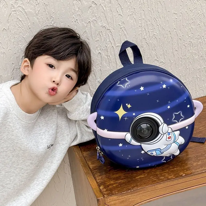 3D Astronaut Pattern School Bags Preschool Bag Kindergarten Boys Backpacks 2-6 Years Old Children Cute Small Toddler's Schoolbag