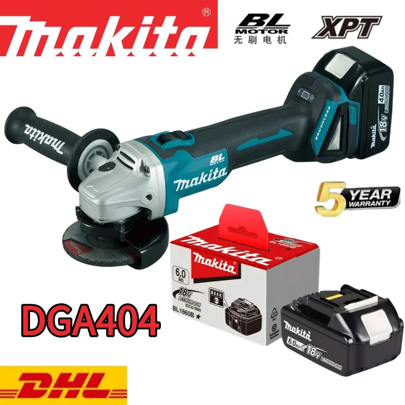 Originele Makita DGA404 100 mm slijpmachine 8500 RPM 4,0 m/s2 Trillingscontrole 80 dB Geluidsarme Power Match AC Tools Professioneel gebruik - afbeelding 2