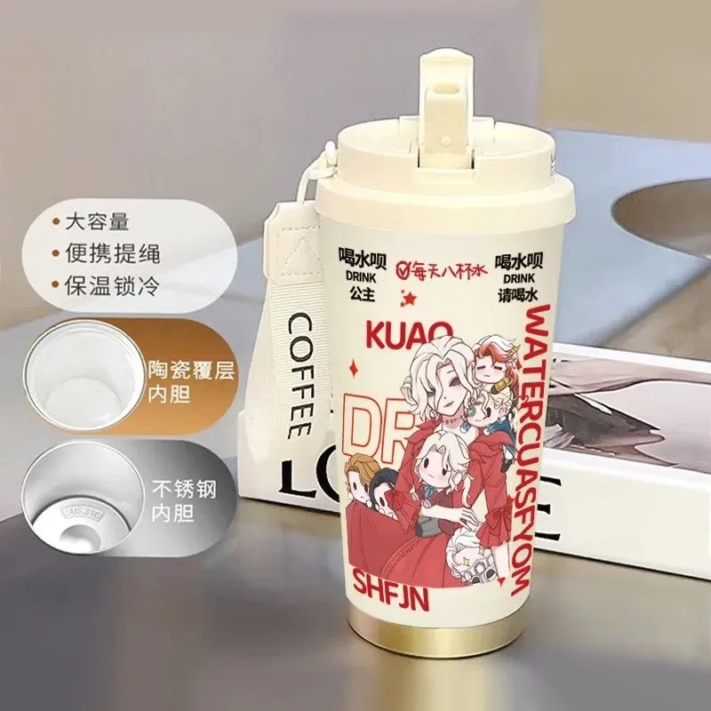 شخصية خامسة ريد ليدي كوسبلاي محيطية ذات سعة كبيرة وخفيفة الوزن تحمل كوبًا معزولًا من الفولاذ المقاوم للصدأ للطلاب