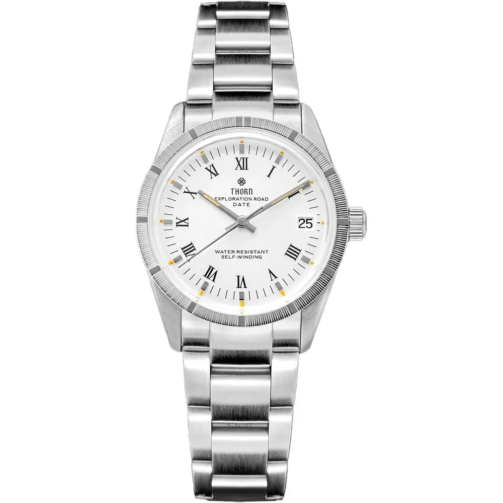 

Мужские механические часы TACTICAL ROG Thorn T004 34 мм PT5000 класса люкс - Куполообразное сапфировое стекло, светящиеся стрелки C3, водонепроницаемость 100 м