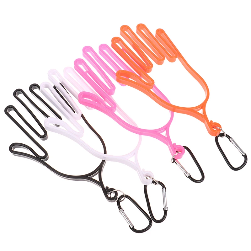 1Pc Golf Gloves Holder With Carabiner Golf Gloves Stretcher Golfer Tool Gear Gloves Rack Hanger Golf Supplies Accessories