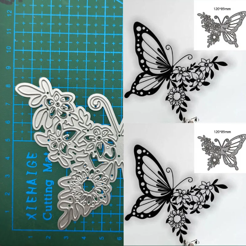 Molde de corte de metal artesanal, molde de corte, decoração de borboleta, scrapbook, papel, faca artesanal, molde de lâmina, estênceis de perfuração