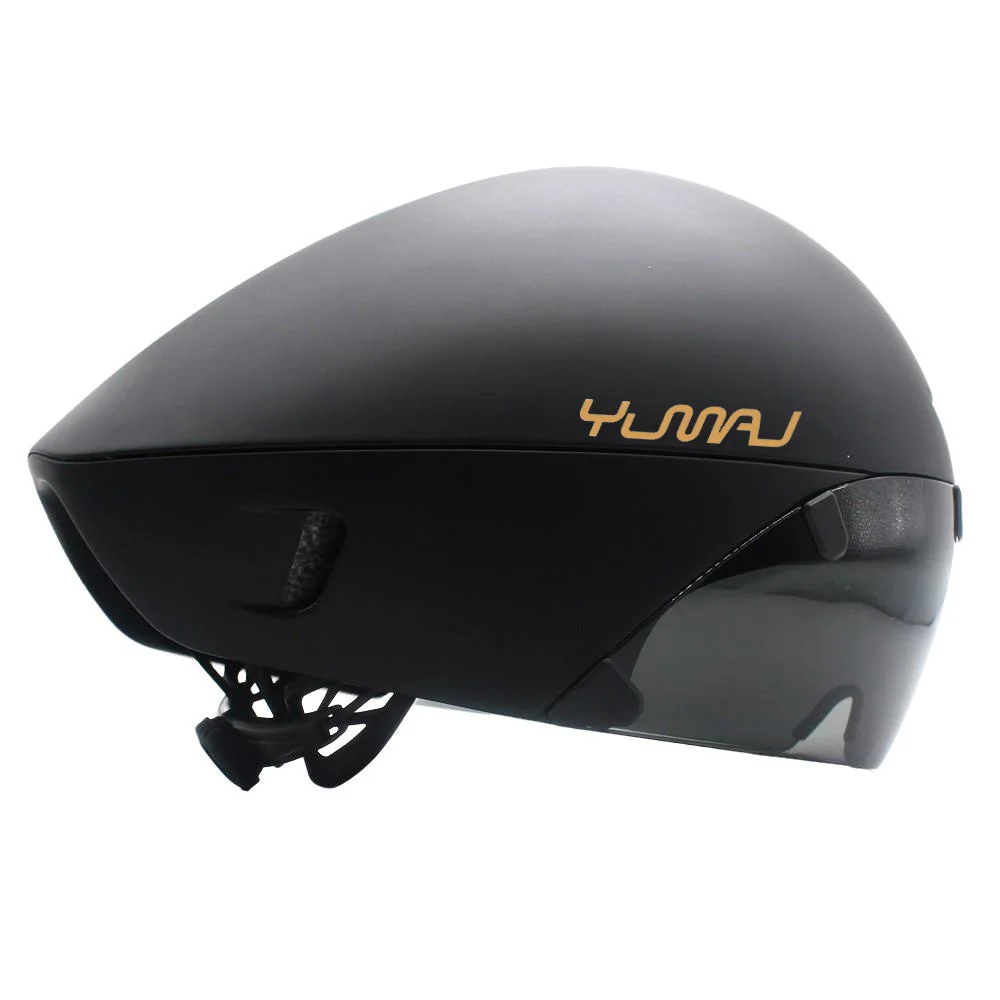 YUMAJ TT Fahrradhelm Aerodynamischer Triathlon-Spezifischer Radhelm mit Panorama-Magnetbrille YM-88 – Detail 14