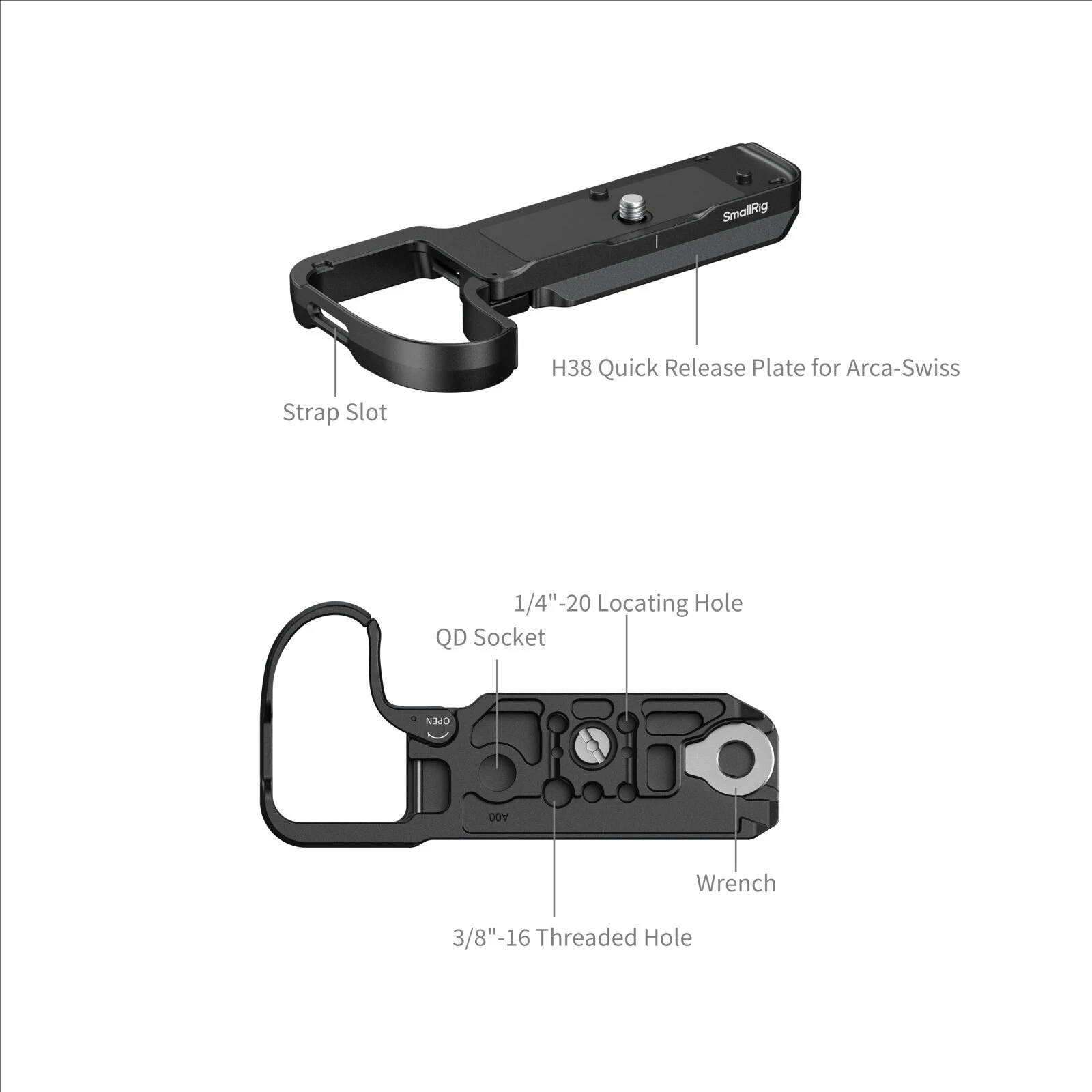 SmallRig Z5IIC Bottom Mount Plate for Nikon Z5IIC, Baseplate built-in Arca-Swiss Quick Release Plate Lightweight & Protective