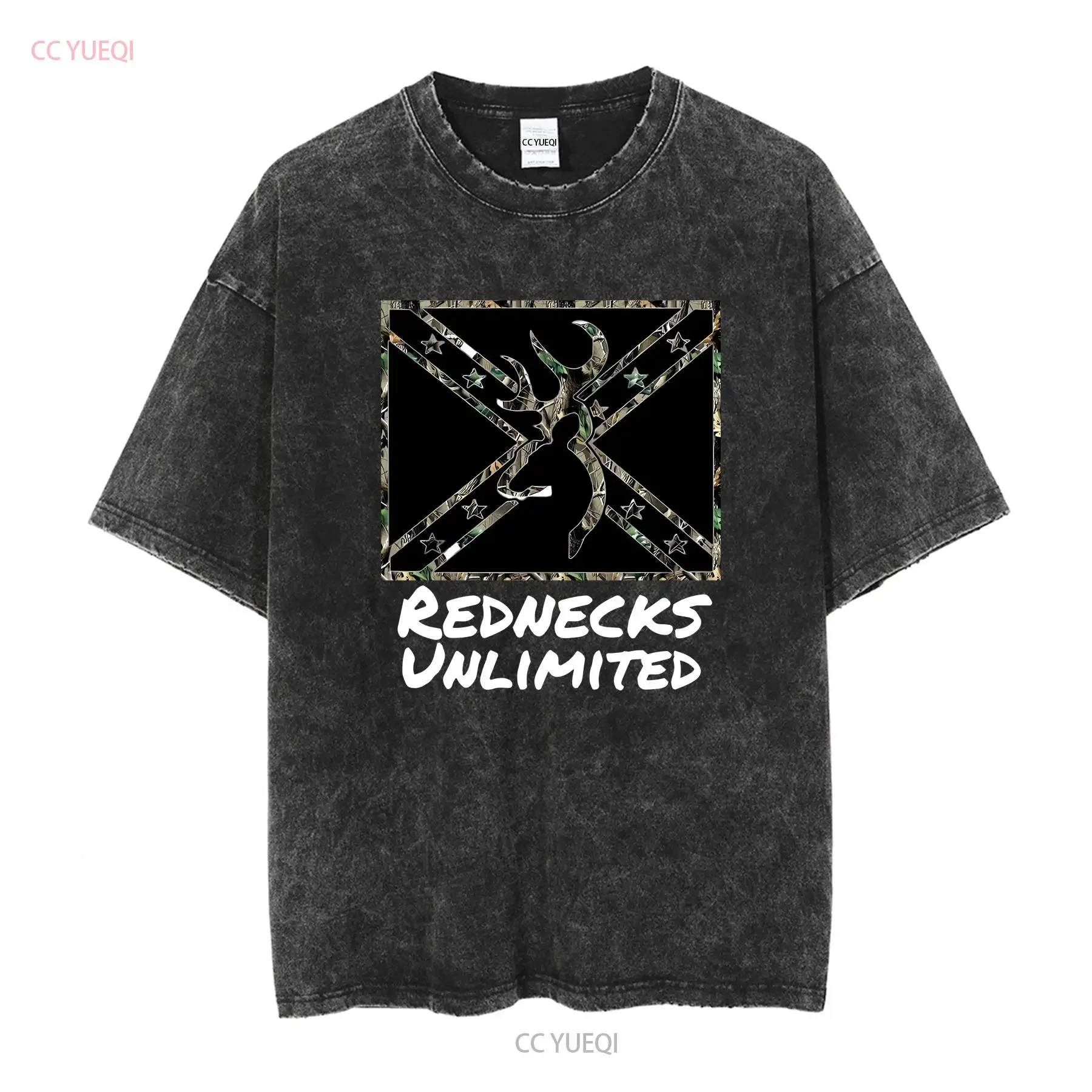 Official Rednecks Unlimited T shirt long or short sleeves vintage Washed Stylish Slightly streetwear Breathable Comfortable