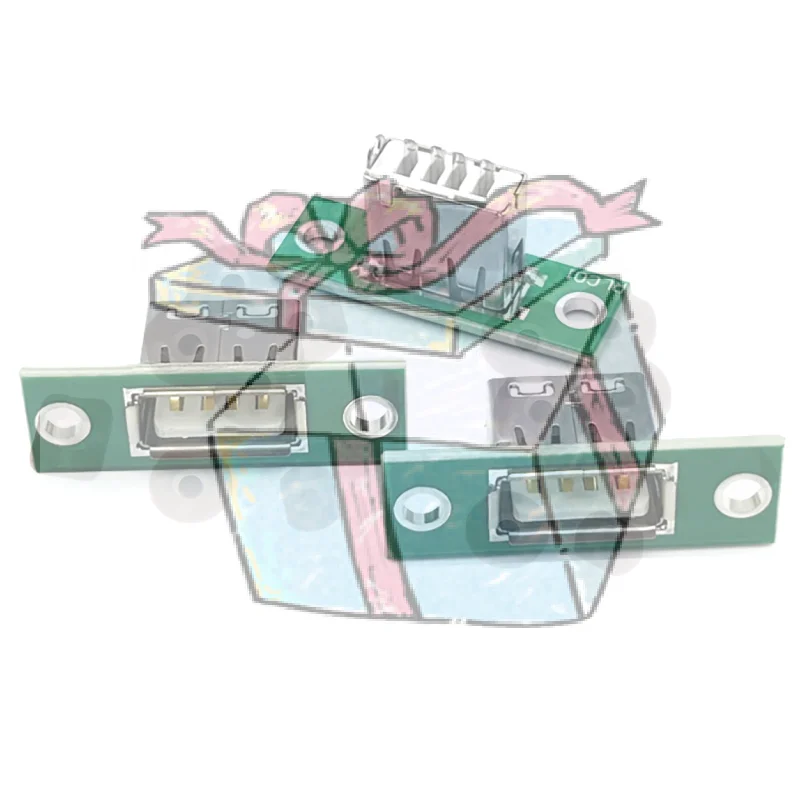 

【CCA】5Pcs USB With Fixed Board Connector DIY Panel Mounting Repair Charging Interface