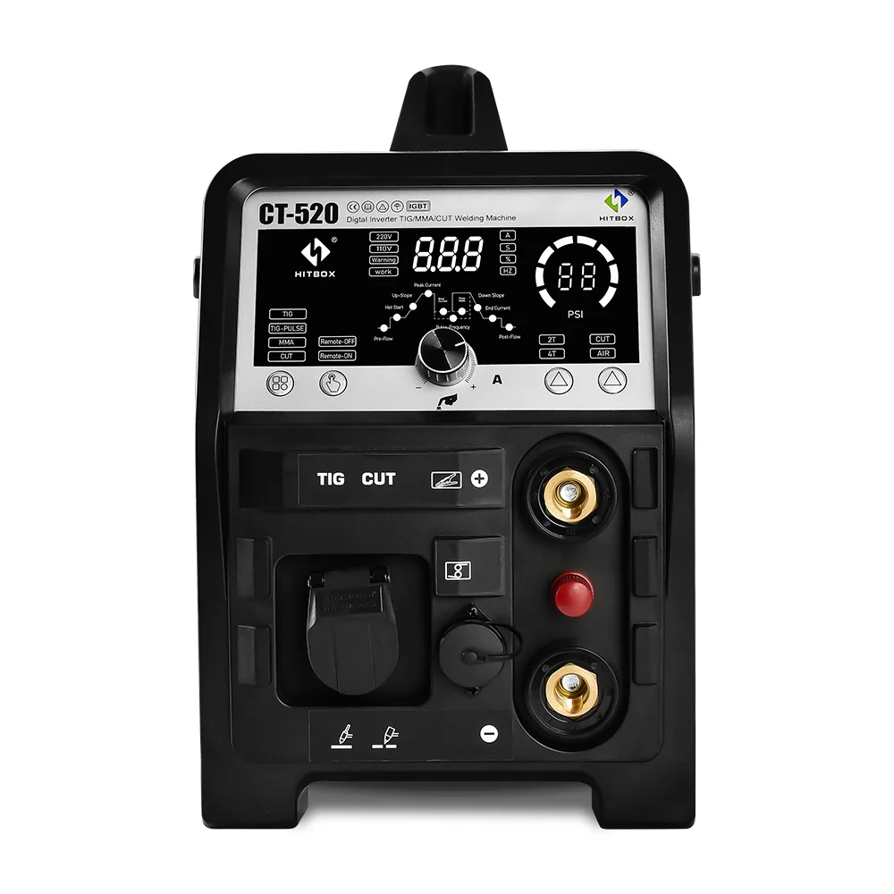 تصميم جديد HITBOX 4 In1 قاطع البلازما TIG TIG Pulse/MMA CT520 آلة لحام 5 في 1 Ac/dc Tig Hf #4
