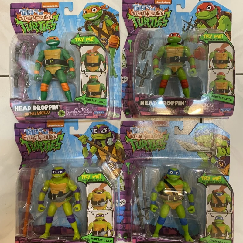 Playmates Anime Figure Teenage Mutant Ninja Turtles Figure Modle Movie Edition Pussy Doll Collect Custom Birthday Toy Gifts