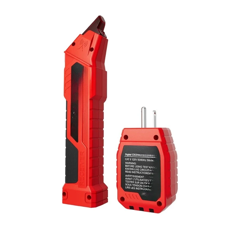 

NF-827 Digital Circuit Breaker Detector Socket Tester Detector with GFCI Test 90-120 Volt AC Electrical Diagnostic Tool