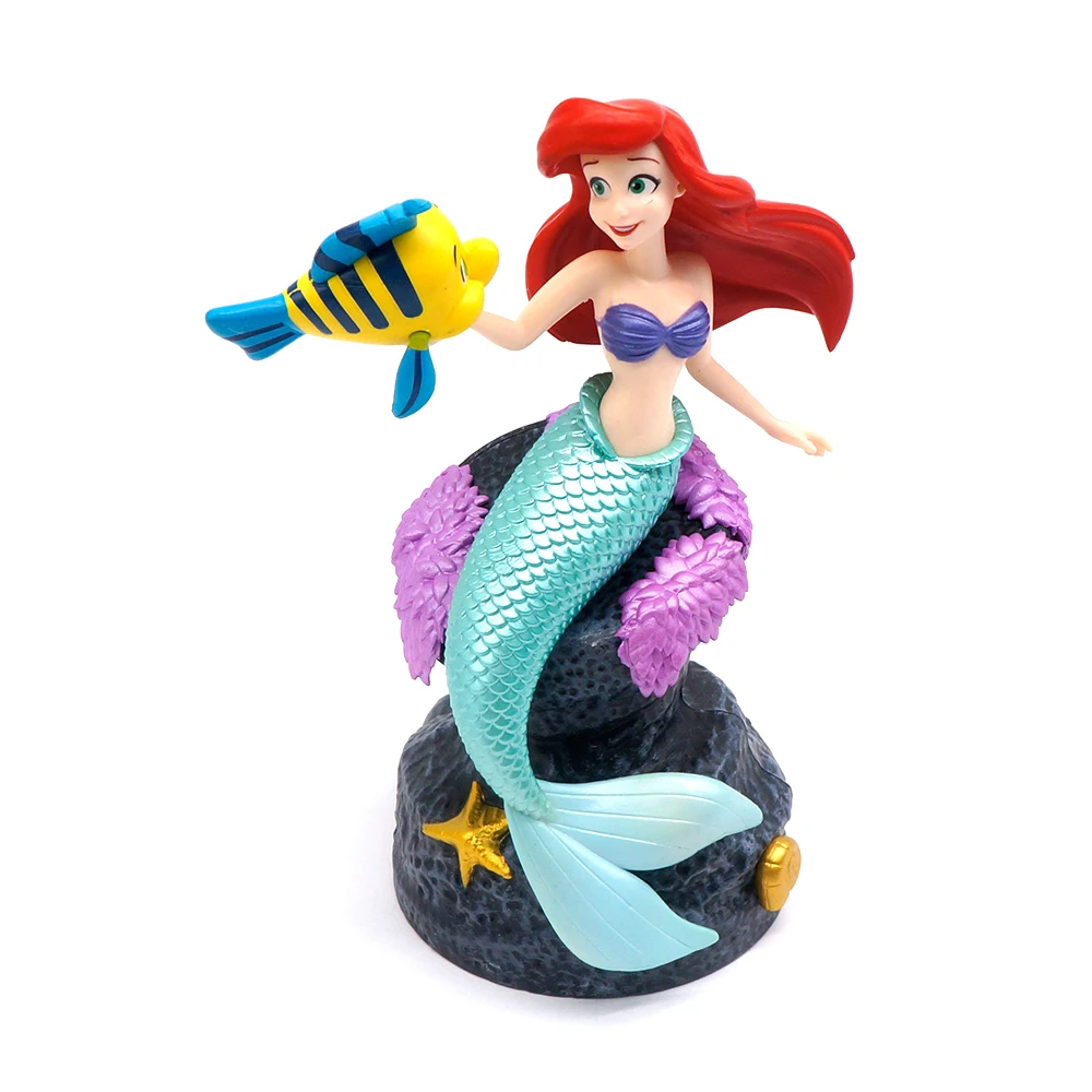 

19cm Disney Anime Little Mermaid Ariel Action Figure Toys Ariel The Princess Collection Room Car Cake Decoration Gift For Kids