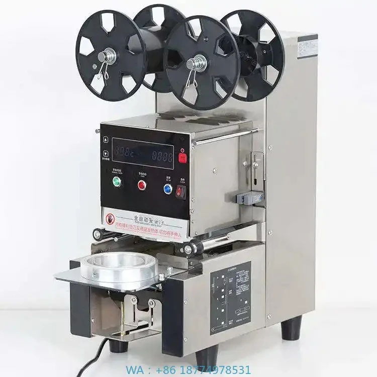 Macchina per sigillare tazze di tè Macchina per sigillare tazze di plastica per succhi di caffèBolla automatica ad alta efficienza