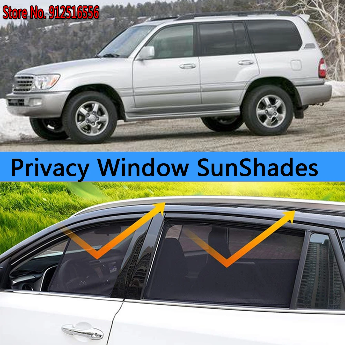 Side Sun Shade Shading Protection Window SunShades Sunshield Accseeories For Toyota Land Cruiser LandCruiser GXL 2001-2007 LC100