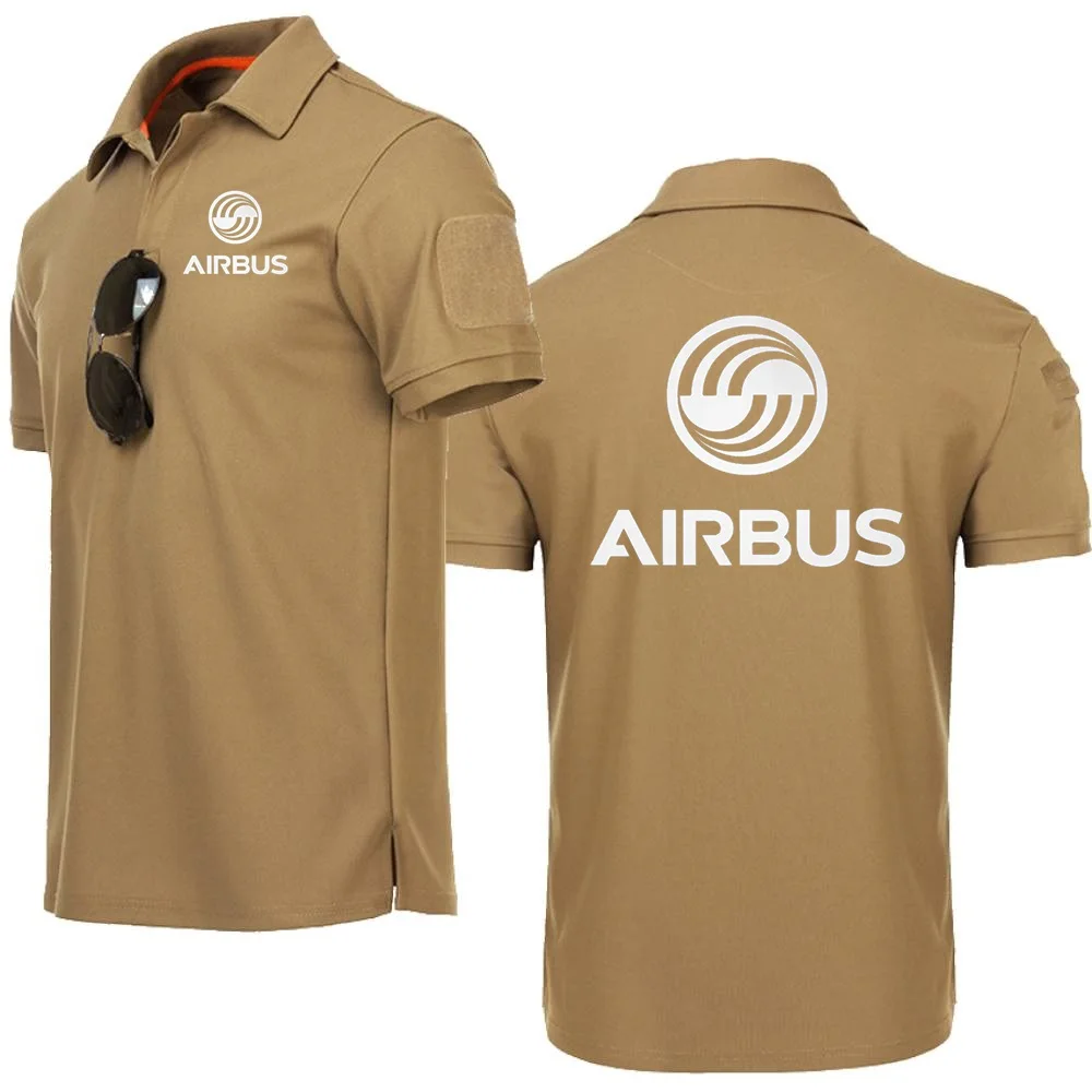 AIRBUS AVIATION Flight Polo Shirt Military Style T-Shirts Airbusfan A320 Army Combat Tactical Tshirt man Lapel Tops Tee POLOS