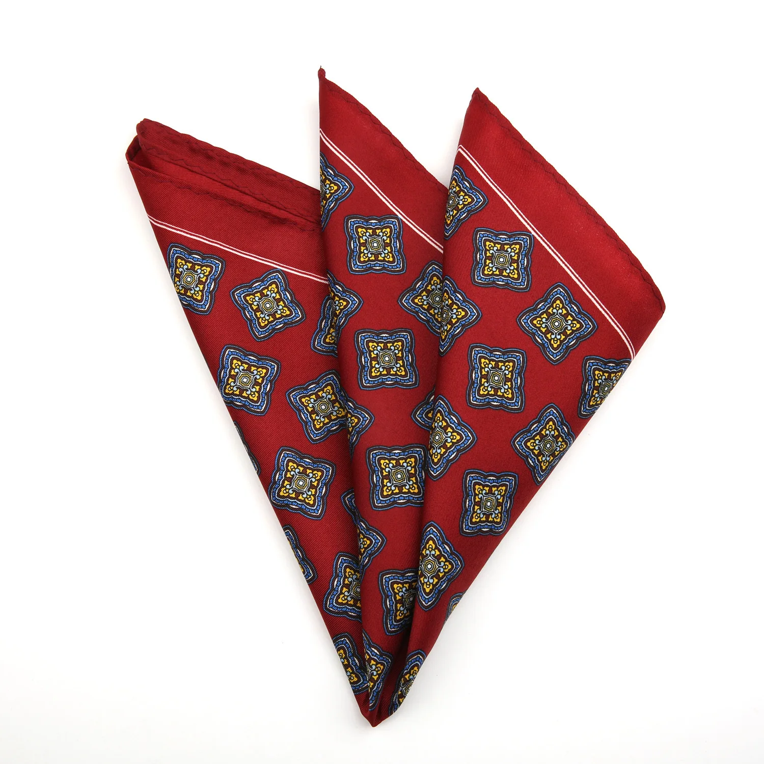 33cm Oversized Men's Pocket Square Polka Dot Red Floral Print Handkerchief Chest Towel Paisley Suits Wedding Gentlemen Hankies