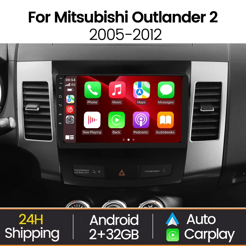 MEKEDE Android Auto Drahtlose Carplay Auto Radio Für Mitsubishi Outlander 2 2005-2012 Multimedia Video Player GPS Navigation wifi