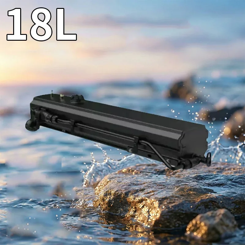 Roof Rack Mount Pressurized Water Tank Vehicle Water Storage Can with Pressure Relief Valve, Spray Head and Mounting Base