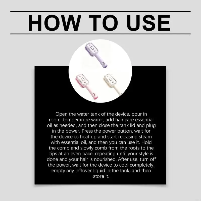 XXFE Infant Detangling Hair Brush with Electric Massage, Smooth Tip Teeth and Handheld Long Handle for Family Care Needs