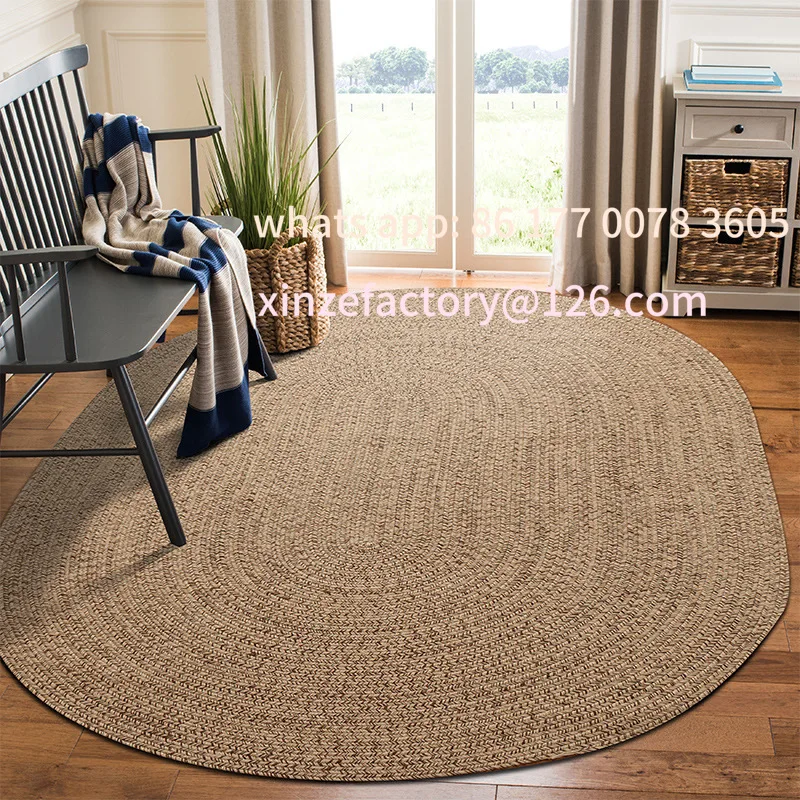 

Customizable natural jute hand-woven carpet living room coffee table sofa cushion home study simple bedroom bedside blanket