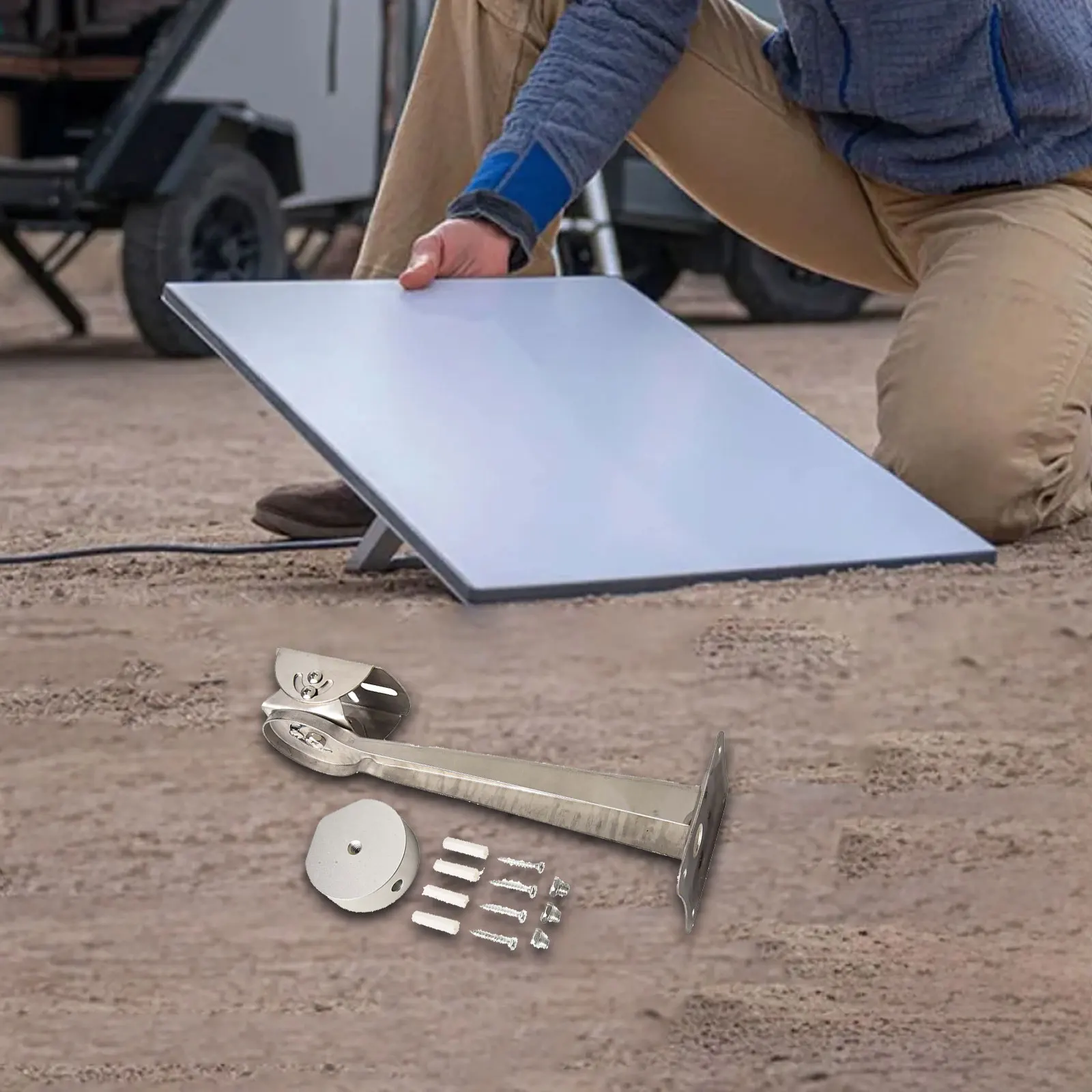 For Starlink Mini Mount Kit Adjustable 150 Degrees Angle Alloy Wall Bracket For Starlink Device Standard Dish Antenna