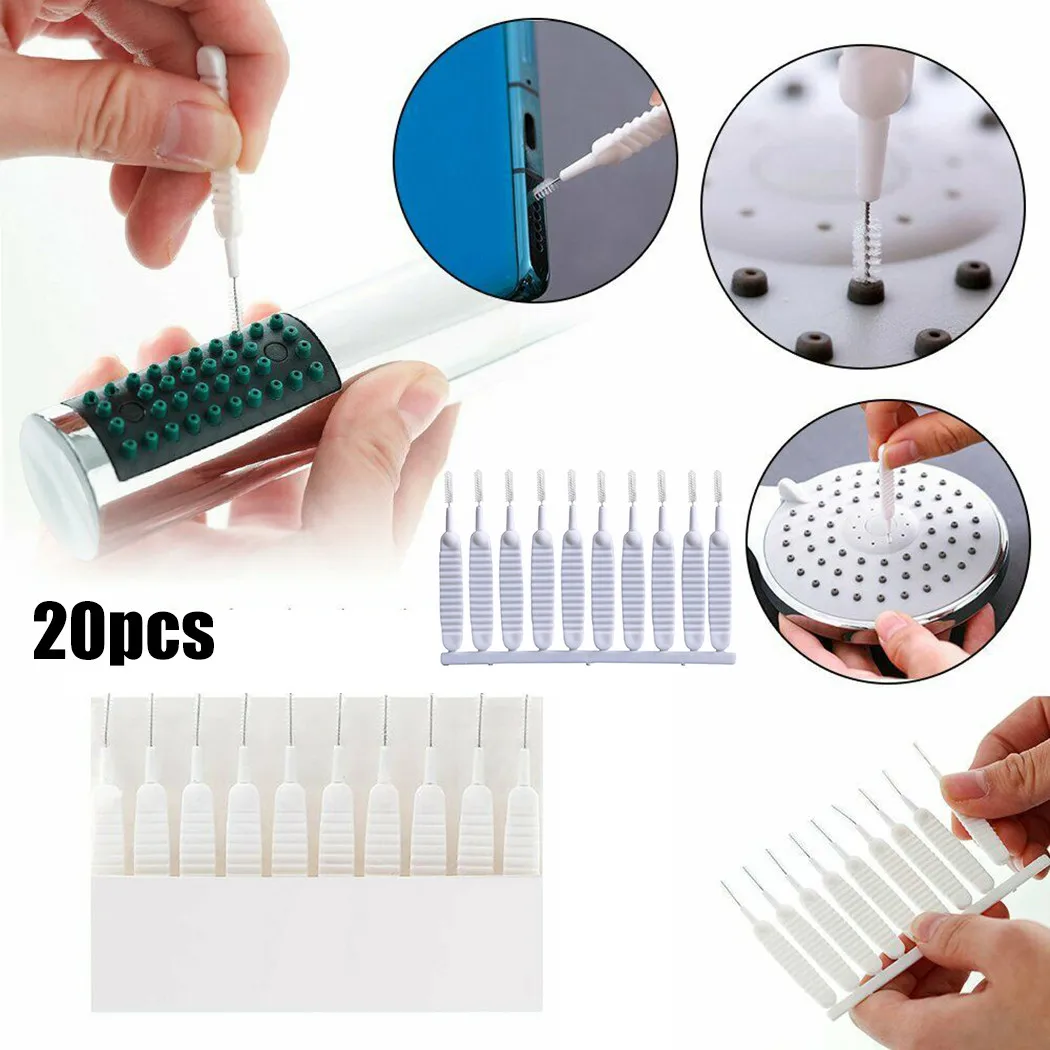 20PCS Shower Head Cleaning Brush Anti-clogging Small Brush Mobile Phone Hole Cleaning Tools Keyboard Gap Washing Accessorie