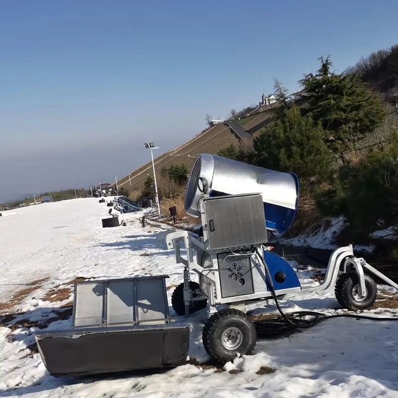 Large Automatic Outdoor Ski Resort Artificial Snow Making Machine Cannon Fan Generator Equipment Shed