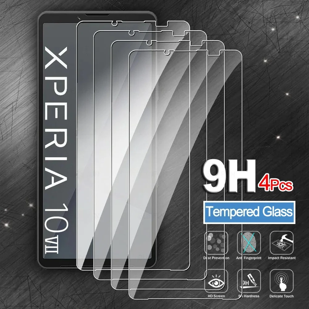 4 قطعة لسوني اريكسون 10 VII 5G 2025 واقي للشاشة بالغراء الكامل Xperia10 10VII Xperia10VII 6.1 بوصة أفلام واقية من الزجاج المقسى