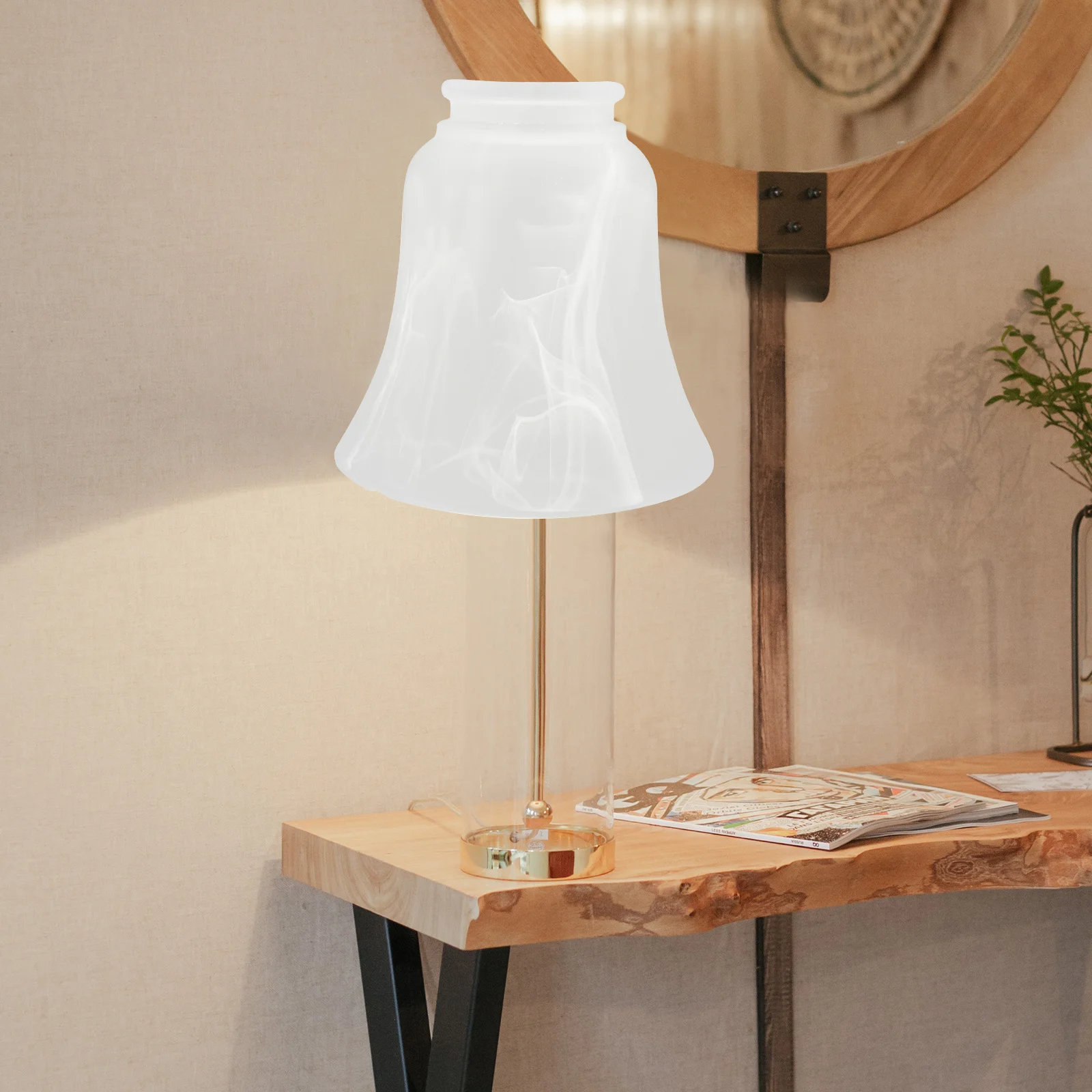 Glass Lamp Shade Replacement Simple Delicate Design Lightweight Easy Install for Pendant Light Fixture Decorative Hanging Lamp