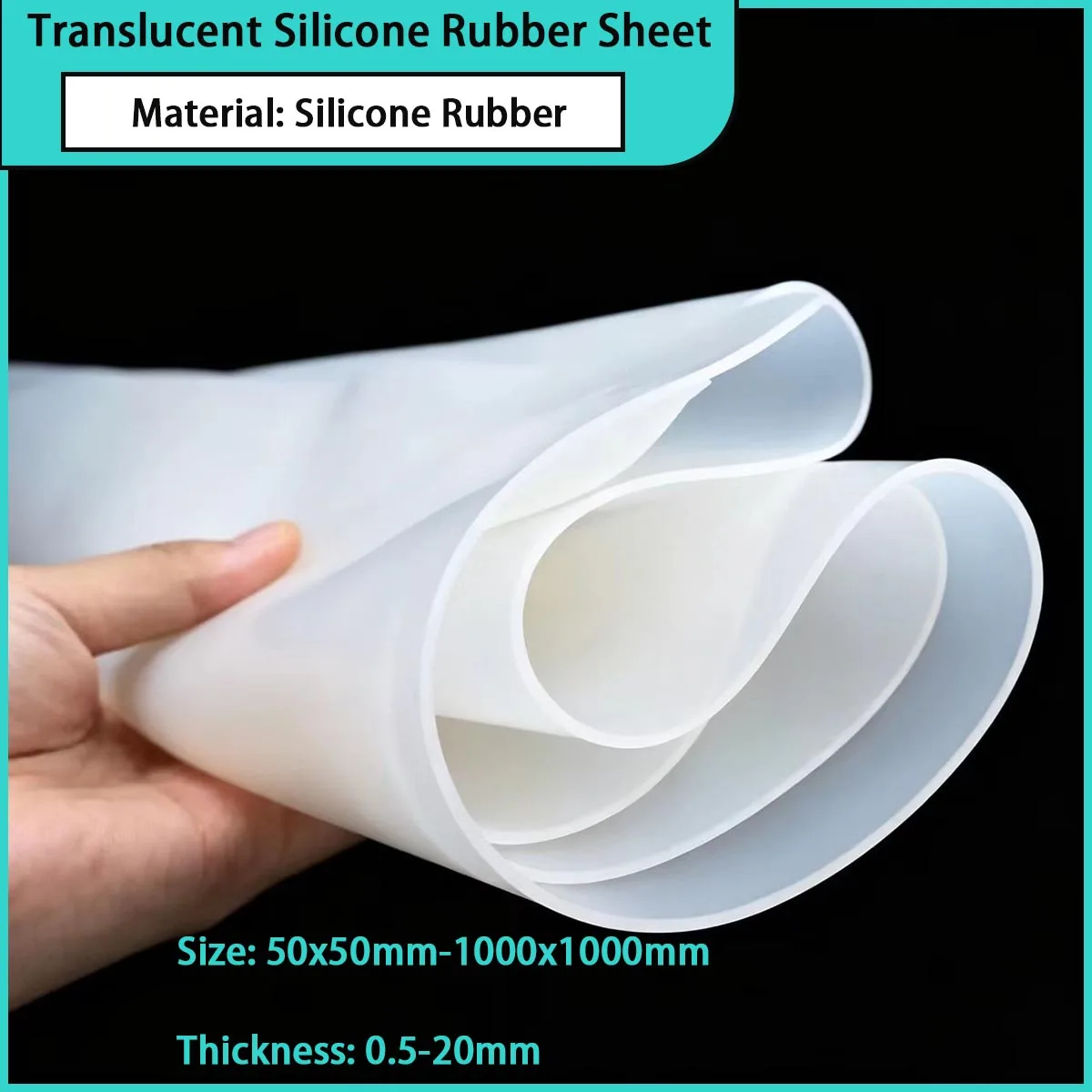Thickness 0.5-20mm semi transparent silicone rubber sheet for equipment buffering, etc