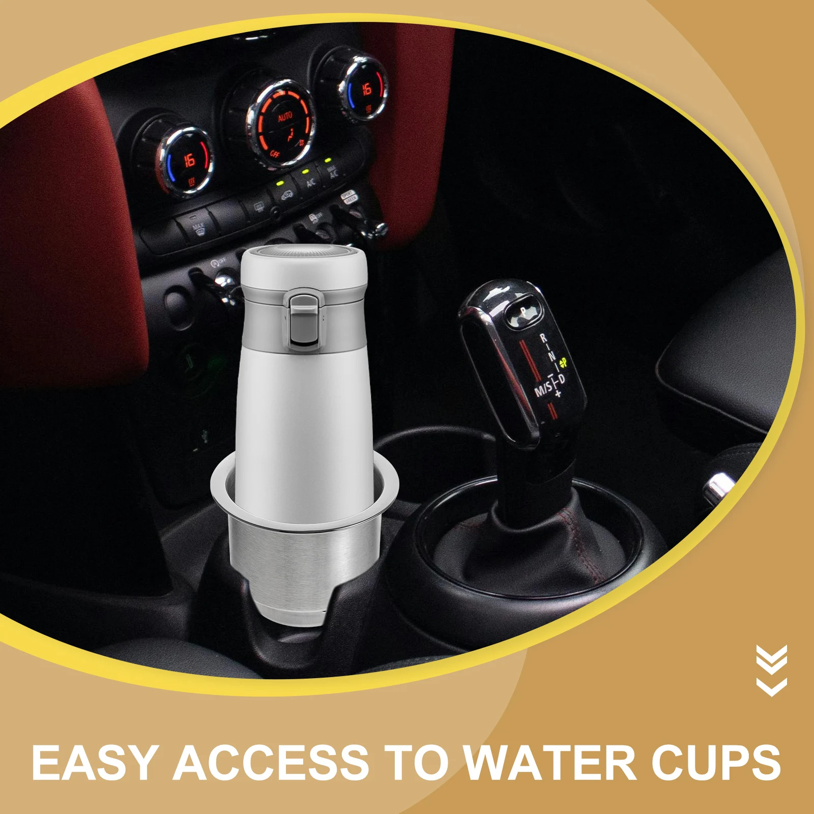 

Universal 1Pc LED Light Stainless Steel Suction Cup Drink Holder for Boat RV Couch Insert Red Color Marine Use