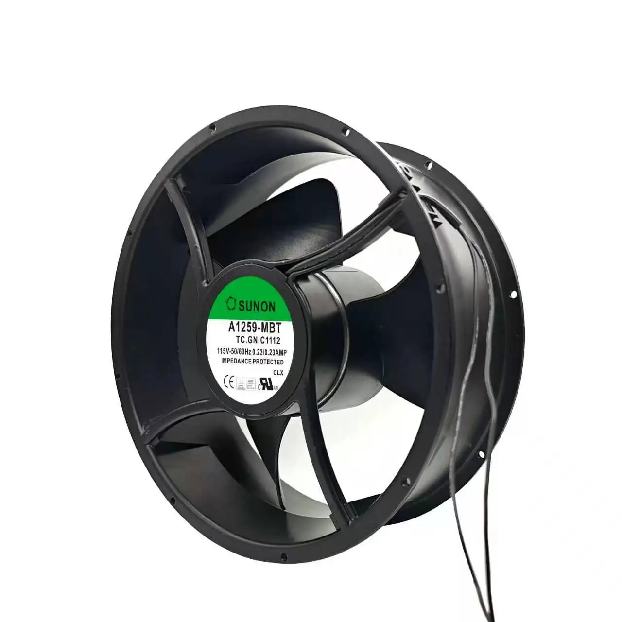 SLIDER A1259-MBT AC 115V 0.23A 254x89mm Round Axial Fan Ball Bearing 1600 RPM 500CFM Industrial Cabinet Cooling