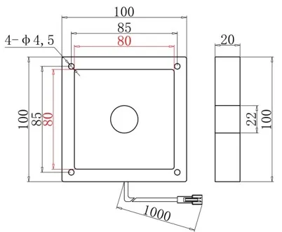 FL22K100100 high uniform industrial automation machine vision open hole surface light source medium hole back light source