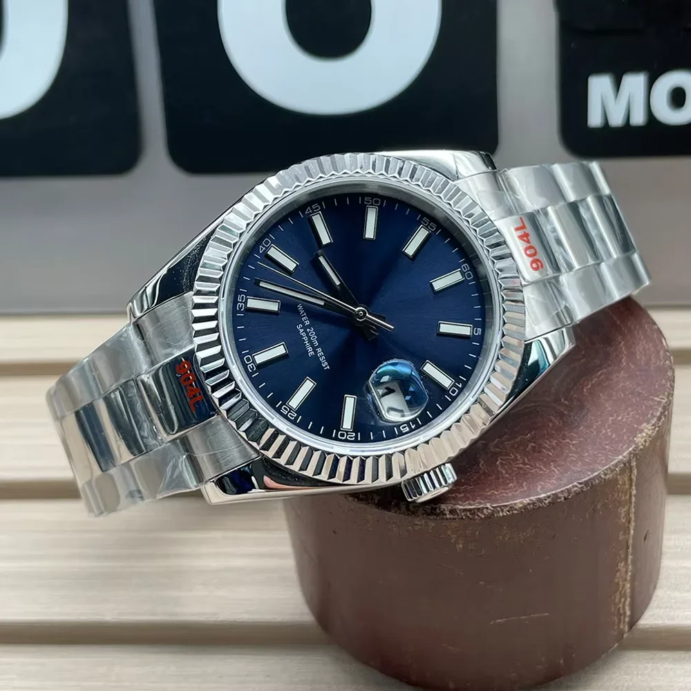 2025 أفضل ساعات أوتوماتيكية للرجال ساعات المعصم الميكانيكية الأعمال الياقوت مقاوم للماء الفولاذ المقاوم للصدأ الاتصال الهاتفي الأسود الأزرق